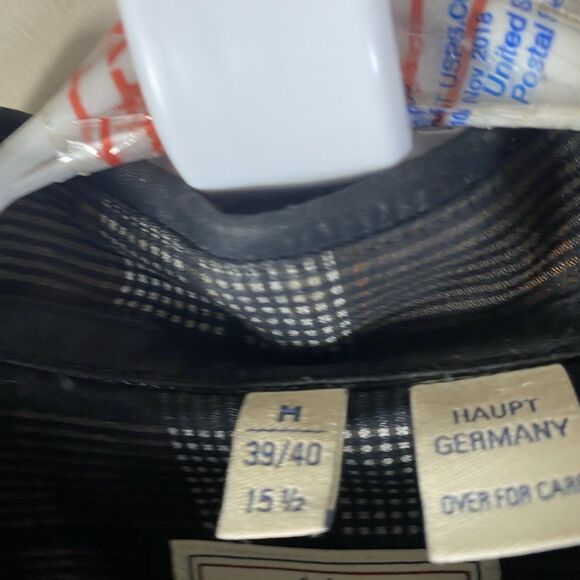 Haupt Men's Plaid Button Front Shirt Size Medium 39/40  15.5 - Picture 7 of 13